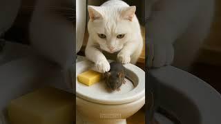 "Cat Tries to Wake Mouse... But Nothing Happens "