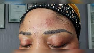 Eyebrows Microblading  on dark skin / Shading / permanent makeup /tattoo