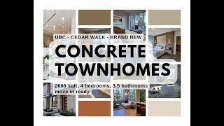 UBC Cedar Walk by Polygon - Brand New Concrete Townhome - MOVE IN READY!