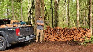 4 Day Firewood Haul at My Cabin in the Woods