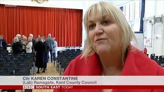 Karen Constantine on BBC SE TODAY at Ramsgate's CHEK meeting