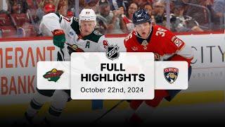 Wild at Panthers | October 22, 2024 | NHL Full Game Highlights