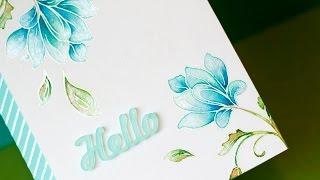 Watercolor + Stamping