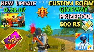 PUBG LITE LIVE | PRIZEPOOL GIVEWAY CUSTOM ROOM PUBG LITE LIVE | 0.28.0 NEW UPDATE HERE PUBG LITE ?