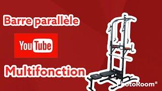 barre parallèle multifonction avec poulie banc et" barre 120cm"