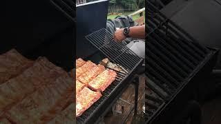 Indirect Grilling Baby Back Ribs on the Char-Griller Smokin’ Champ with Hickory Chunks