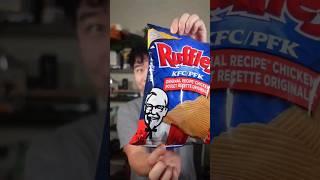 Let's Try KFC FRIED CHICKEN ruffles chips #kfc #friedchicken #chips #letstry #tastetest #junkfood