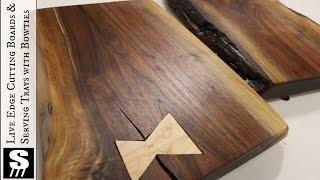 Live Edge Cutting Boards & Serving Trays - with Bowties