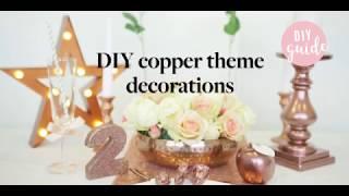 DIY Copper Theme Wedding Decorations Tutorial | Scottish Wedding Directory