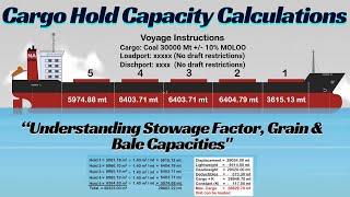 Cargo Hold Capacity Calculations: Understanding Stowage Factor, Grain & Bale Capacities