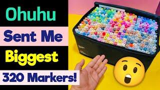 I Got The WORLD'S LARGEST Marker Set  Unboxing Ohuhu 320 Marker Set 