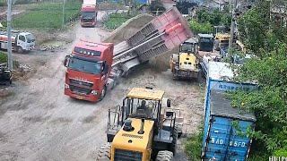 Top dangerous moments【E6】 of truck driving, truck fail and extremely crazy operation compilation