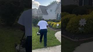 Husband cutting grass. #lawnmower #cuttinggrass #lawncare #lawn #likeandshare #spouse #husband d