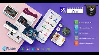 Smartkit Pro – Biggest Flutter UI kit | Glassmorphism  | Neumorphism | By WRTeam