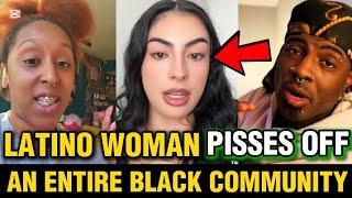 Latino Woman Called Out For Boldly Lying About Black Community! #africanamerican #africandiaspora