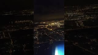 Stunning Aerial View of St. Petersburg City at Night from Airplane #shorts