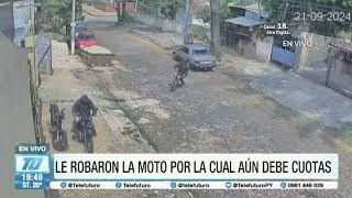 Delincuentes robaron la motocicleta de un albañil