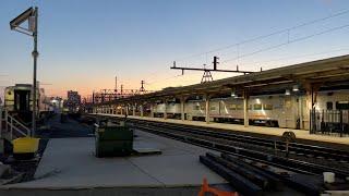 Hoboken, New Jersey - New Jersey Transit Train Departs Hoboken Terminal (2022)