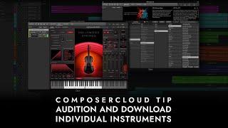 ComposerCloud Tip: Audition and Download Individual Instruments