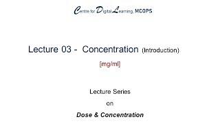 Lecture 03 - Concentration (mg/ml)