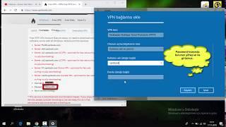 Windows 10 VPN Kurulumu - Setup VPN on Windows 10