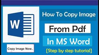 How to Copy Image from Pdf File to Word