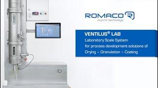 Granulation Laboratory Equipment from Romaco Innojet; Ventilus Lab