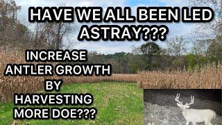 HAS THE HUNTING INDUSTRY LED US ASTRAY??? BIGGER BUCKS, DOE HARVEST, FOOD PLOTS, CARRYING CAPACITY.