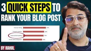 Must Follow These 3 Steps While Publishing A Blog Post | #youtubevideo