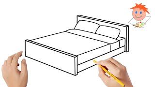 How to draw a bed | Easy drawings