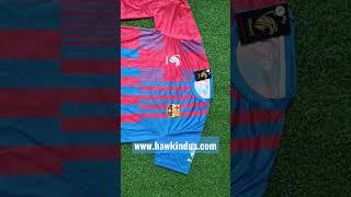 sublimated Football kit (uniform) 100% micro Polyester fabric #football #fcbarcelona #realmadrid