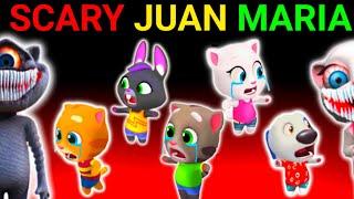 SCARY JUAN MARIA | MY TALKING TOM ANGELA| GOOD-BYE MY TALKING TOM FRIENDS | TALKING JUAN SCARY MARIA