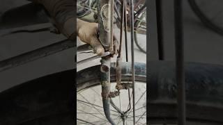 How to install a  hero royal gold bicycle front brake pipe #shorts
