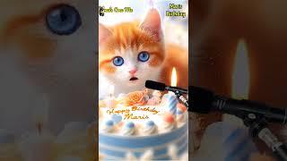 HAPPY BIRTHDAY MARIS | HAPPY BIRTHDAY SONG WITH NAMES | Adorable Cute Cat  #cat #happybirthday