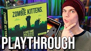 Exploding Kittens BACK FROM THE DEAD! Zombie Kittens Board Game Playthrough!