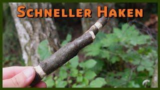 Kurzes Bushcraft Projekt: Haken schnitzen für den Rucksack im Lager
