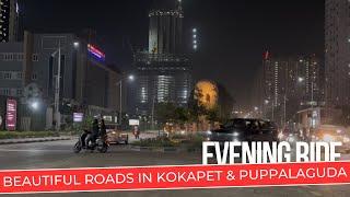 Driving on Beautiful Roads in Kokapet and Puppalaguda in the Evening || Hyderabad Drive Evening