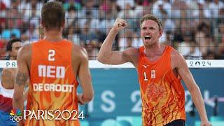 Chase Budinger, Miles Evans fall to Dutch duo Boermans, de Groot in straight sets | Paris Olympics