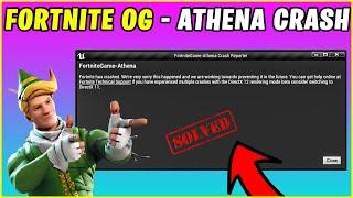 How To Fix FortniteGame - Athena Crash Reporter (FORTNITE OG) 2023