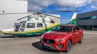 Maserati Levante Trofeo Great North Air Ambulance Helicopter Rescue Tour