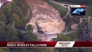 Helene aftermath in Falls Park