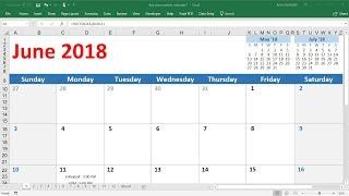 How To Create a Calendar In Excel 2016 - VERY EASY!