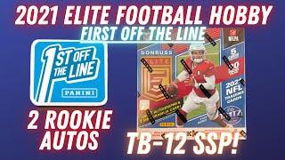 2021 Panini Donruss Elite Football Hobby Box. FOTL. First Look, 2 Rookie Autos and an SSP TB-12!