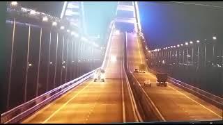 Момент взрыва Крымского моста Крымский мост взрыв 8 октября 2022 г