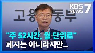 “주 52시간제, 월 단위로 관리…근로시간 저축계좌제 도입” / KBS  2022.06.23.