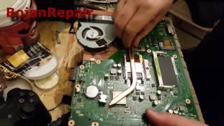 Asus X54C Repair Charging Port and Full service open changing the thermal paste