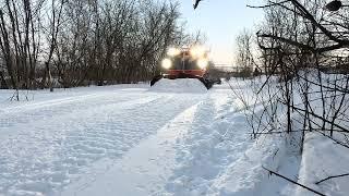 Snowmobile Trail Grooming  - Ontonagon County Michigan