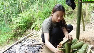 5 days camping, living in a bamboo house, cooking outdoors | My Daily Life