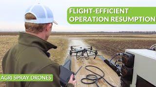 Flight-Efficient Operation Resumption | DJI Agras T40 | Agri Spray Drones