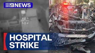 Four people killed after Israeli strike on Beirut hospital | 9 News Australia